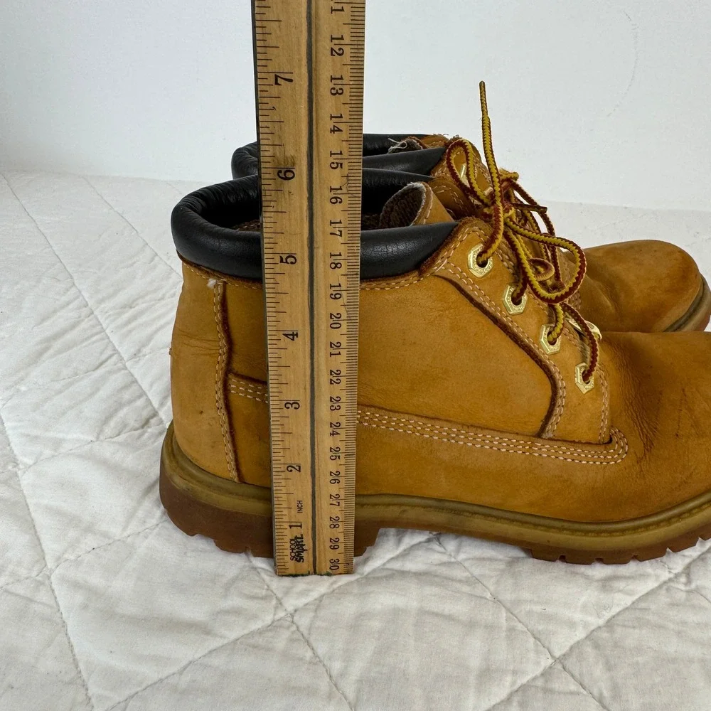 Timberland Womens Wheat Nubuck Waterproof Boots Tan Leather‎ Lace Up 6.5 M